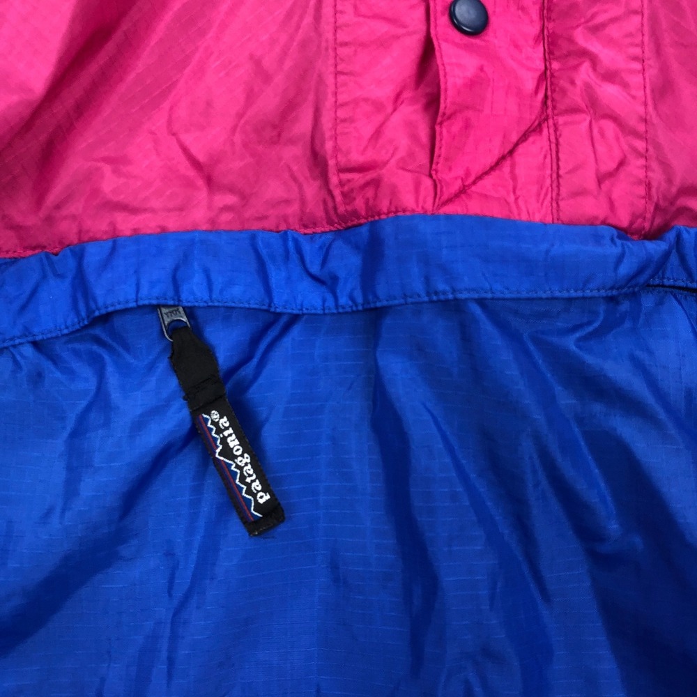 Vintage Patagonia Colorblock Anorak Windbreaker Pink Blue Ripstop Large - Picture 2 of 11